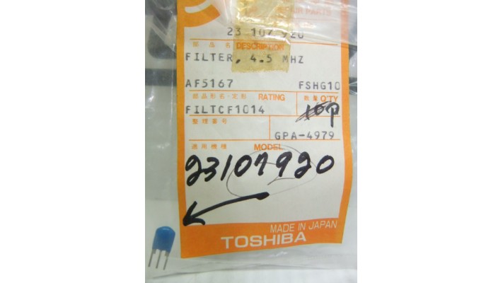 Toshiba 23107920 filter 4.5MHZ